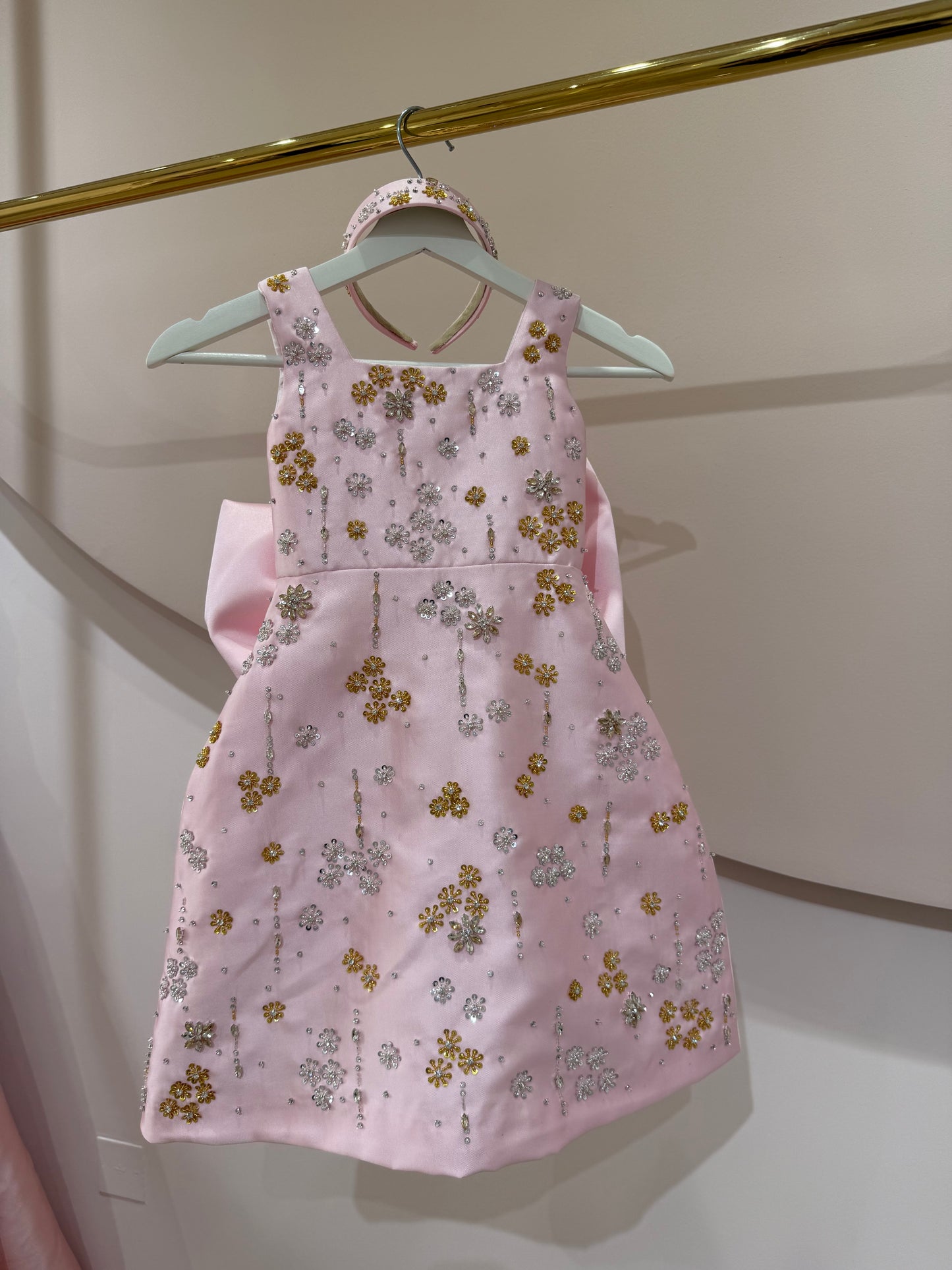 Daisy Jewel Satin Dress