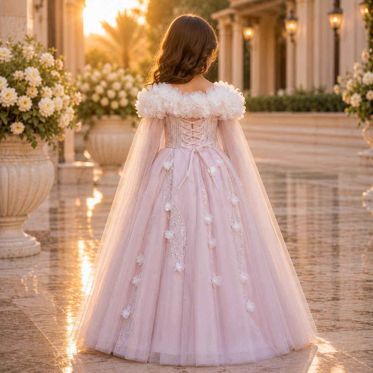 Petal Storm Sequin Maxi Gown