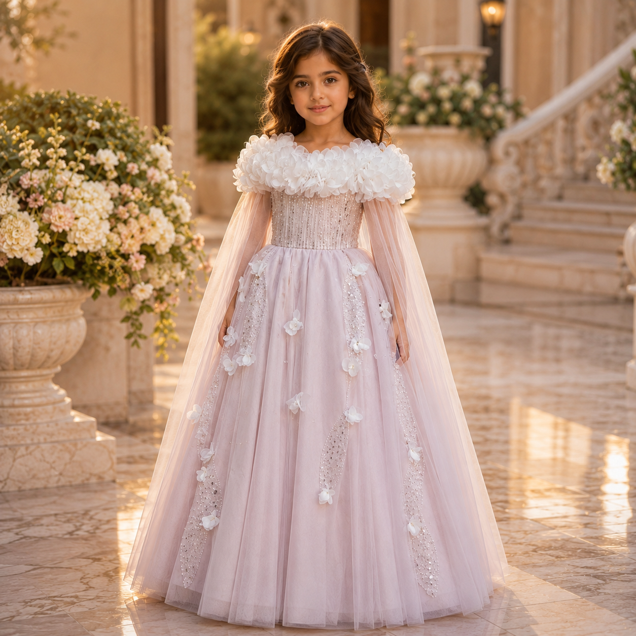 Petal Storm Sequin Maxi Gown