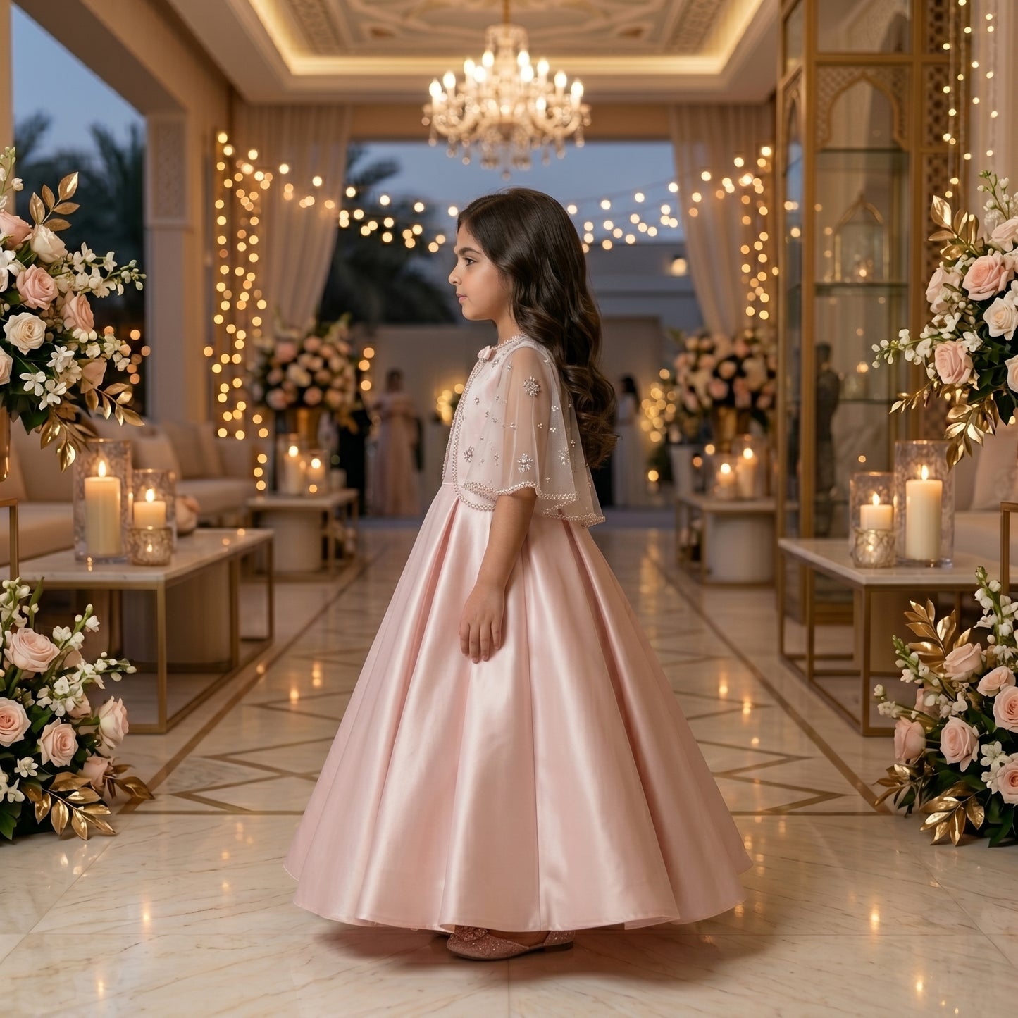 Crystal Butterfly Cape Dress