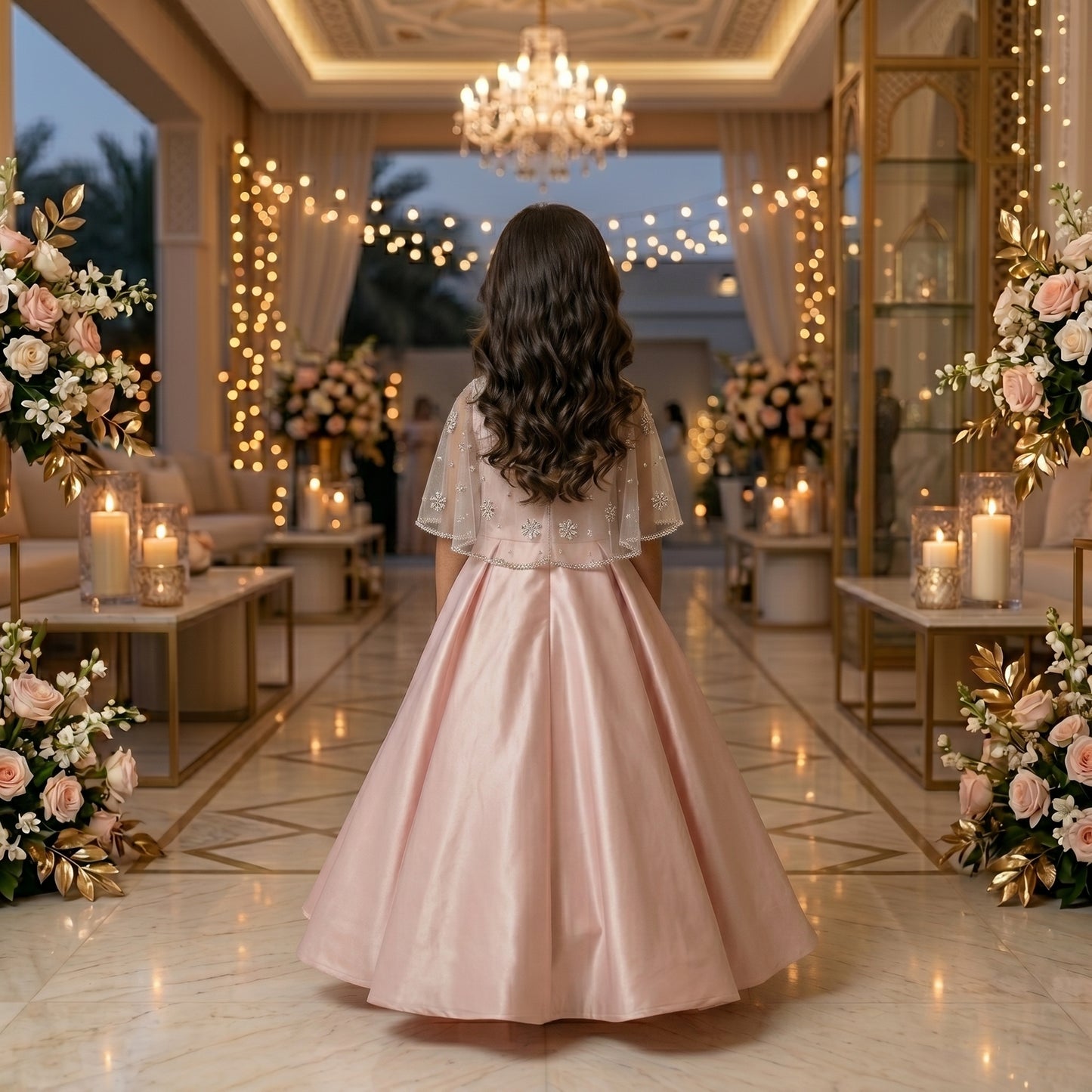 Crystal Butterfly Cape Dress