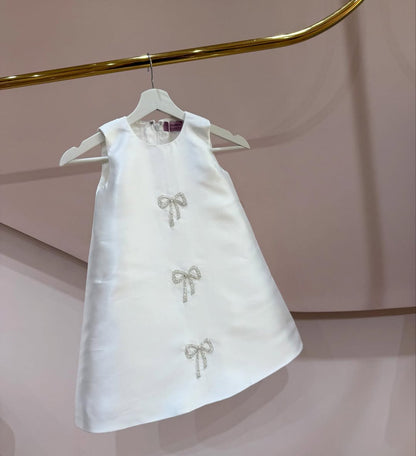 Classic Pearl Bow Ceremony Dress