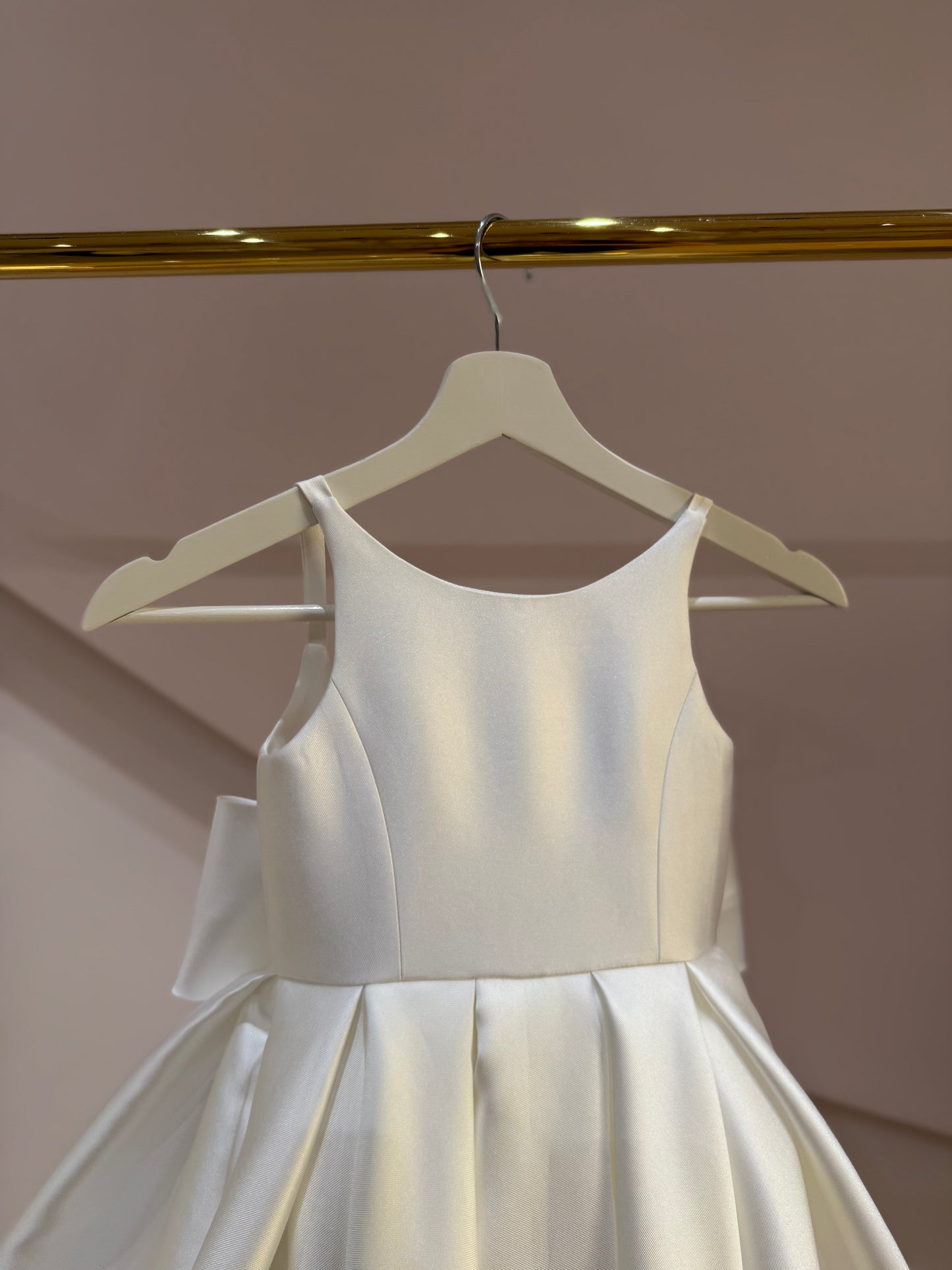 Classic Bow Back Satin Maxi Dress