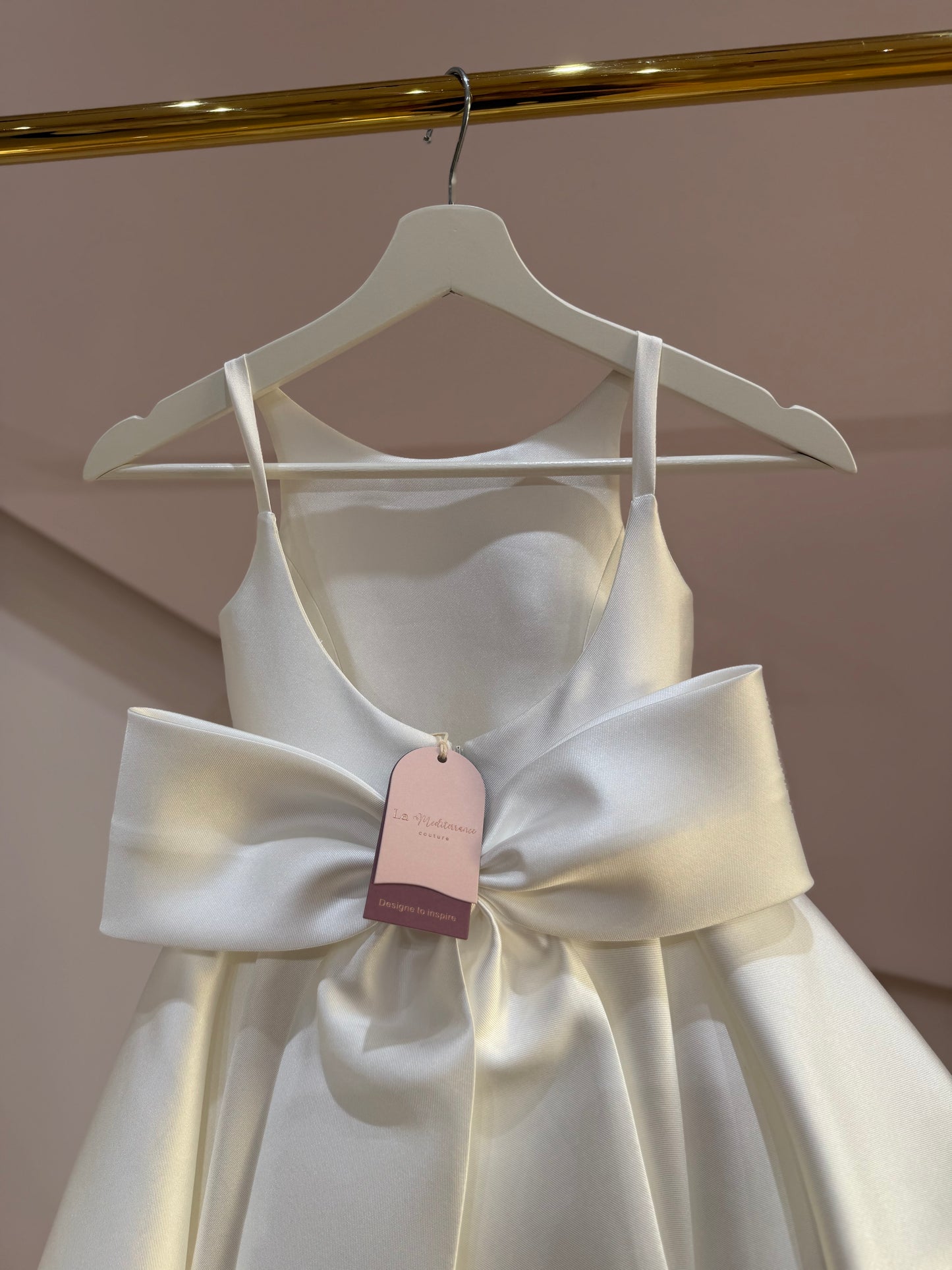 Classic Bow Back Satin Maxi Dress