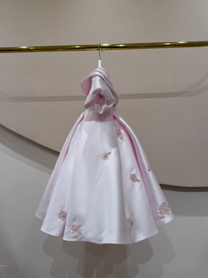 Oversized Bow Floral Satin