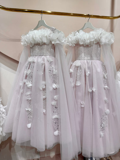 Petal Storm Sequin Maxi Gown