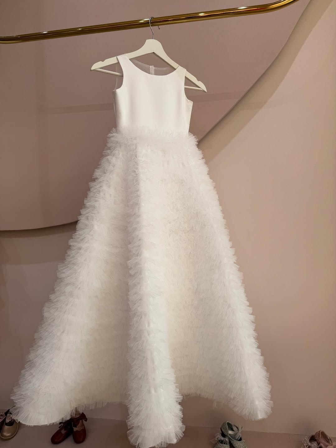 Luxury Feathered Princess Gown